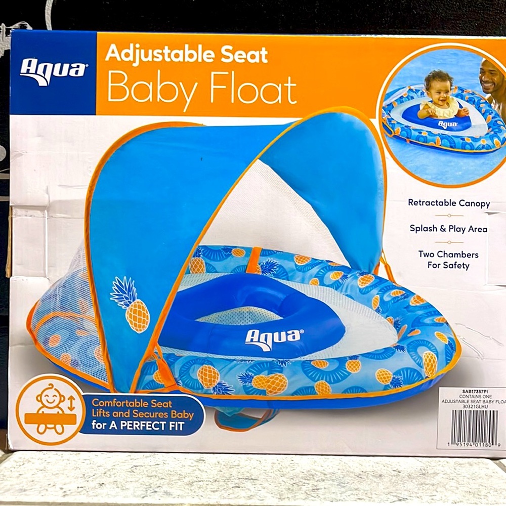Pineapple Aqua Leisure Adjustable Seat Baby Float